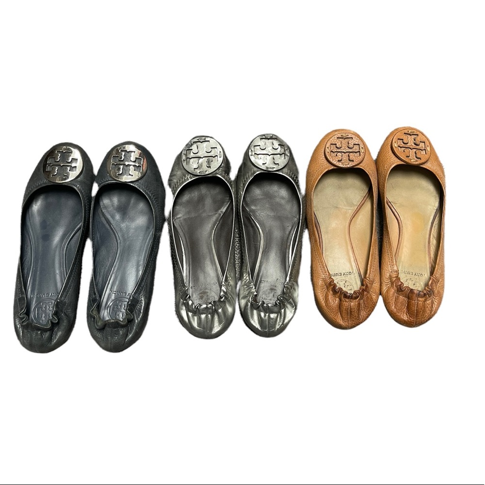 Tory Burch Size 7.5 Ballet Shoes 3 pair